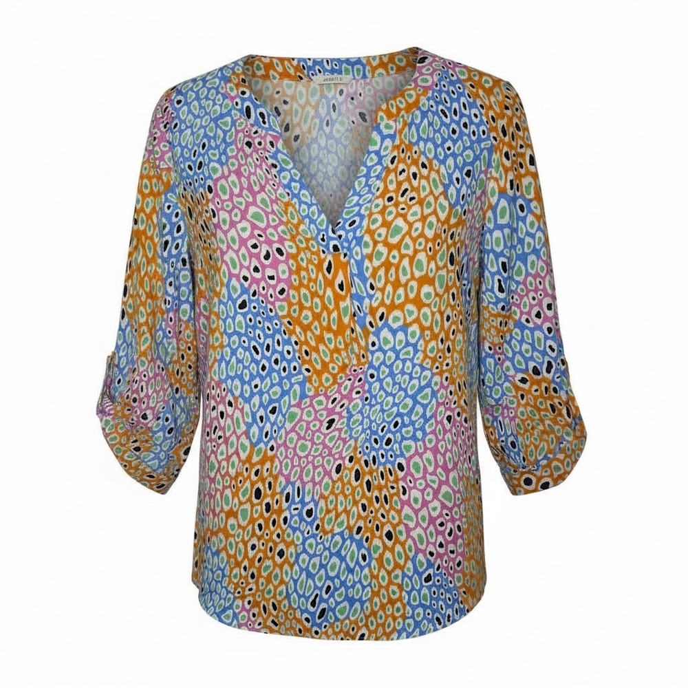 JODIFL Multicolor Animal Print Tunic Top | Women's Small‎
